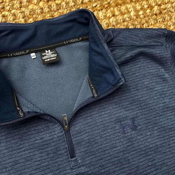 Under Armour Men’s Storm Sweaterfleece Quarter Zip (3XL-Tall) Navy Blue … - Picture 8 of 8